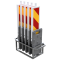 SET | with 5 folding panels | hatched | with red/yellow beacon foil